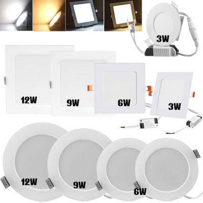 LED Einbaustrahler 230V Einbauleuchte flach slim Deckenleuchte Panel EinbauSpots