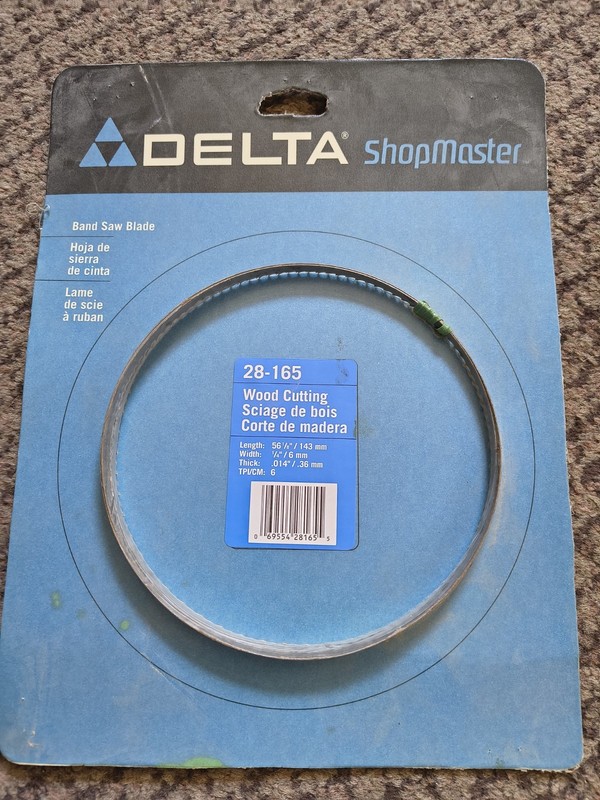 Delta 28-165 Wood Cutting Band Saw Blade 1/4 X 56-1/8 New in Package 6 TPI