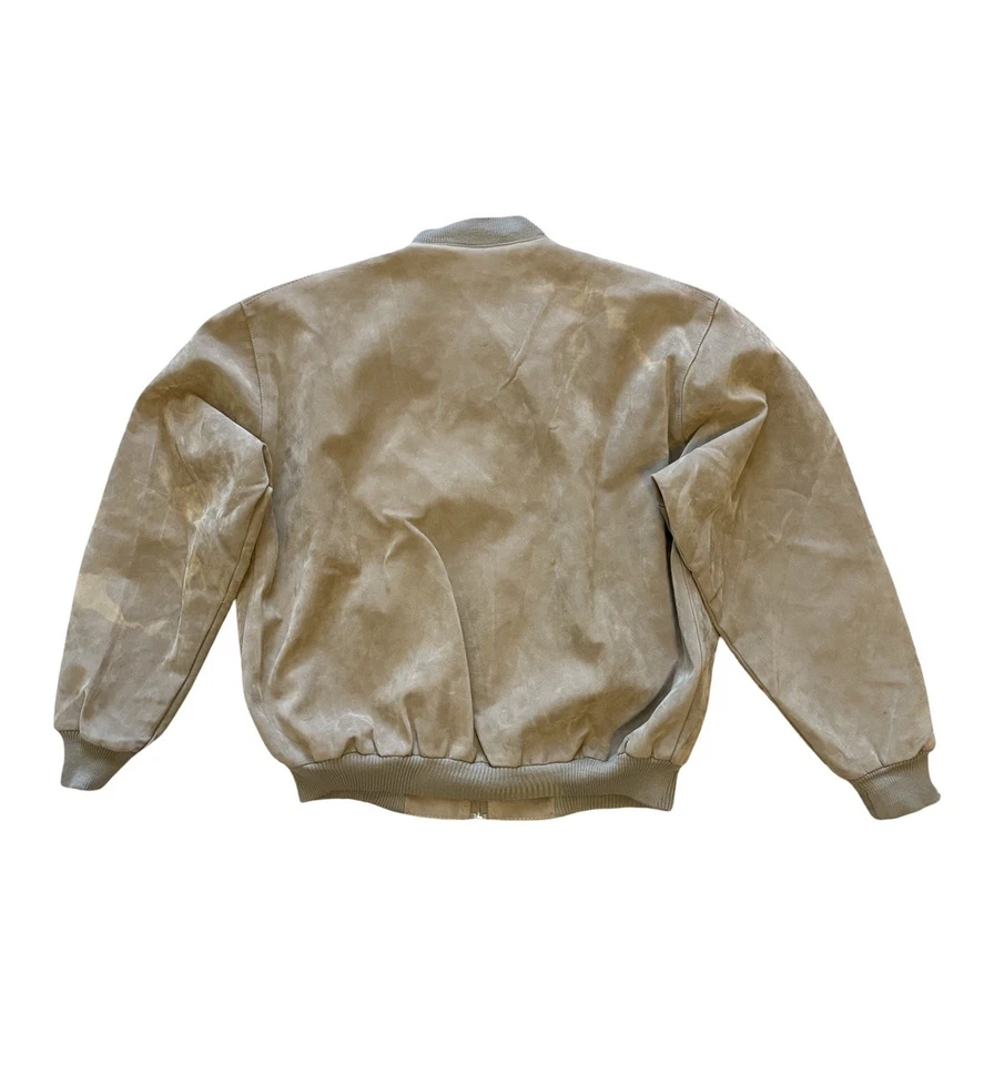 Chaqueta de Gamuza Estilo Bombardero Alta V Moda Hecha en Italia Talla Grande Foto 2 de 4