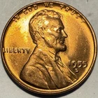 1955 D Lincoln Wheat Penny BU RD  GEM - #1964