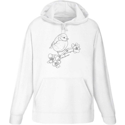 Hoodie / Kapuzenpullover ''Blaumeise auf blühendem Ast'' für Erwachsene (HO053623)