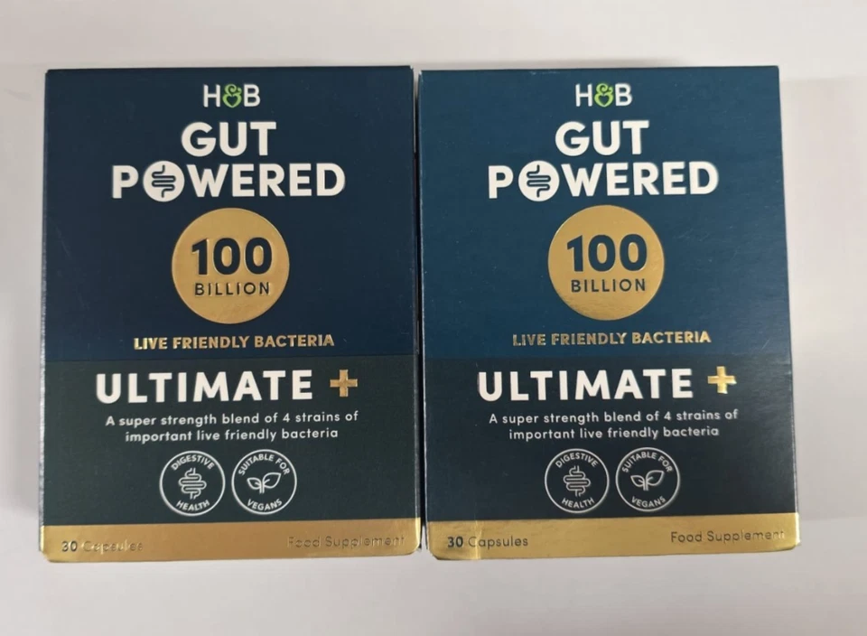 2x Holland & Barrett Gut Powered 100 Billion - 30 Capsules Exp: 12/2025