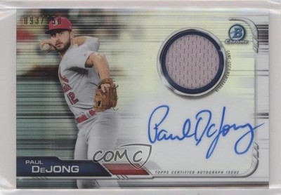 2019 Bowman Chrome Relics 93/150 Paul DeJong #BCAR-PD Auto 0a17