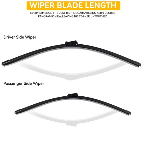 2Pcs Front Windshield Flat Wiper Blade For VW Jetta 5 A5 2006-2011 24''+19'' - Picture 2 of 6