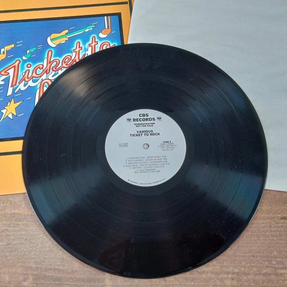 Various Ticket to Rock LP Vinyl Record CBS Records Demonstration Not For Sale - Image 4 of 4