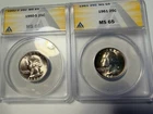 New Listing1950-S & 1961-P Washington Quarter Lot, ANACS MS65 Toned! Priced To Move!