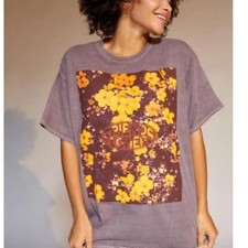 American Eagle Friends Flowers Graphic Tee Shirt Dress Size L/XL