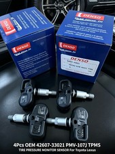4pcs Genuine Tire Pressure Sensor Tpms 42607-33021 Pmv-107j For Toyota Lexus