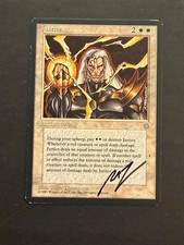 Justice Ice Age LP signed by Ruth Thompson MTG Magic the Gathering