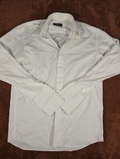 Men's Rodin dress shirt White Cotton Made in Italy French Cuffs