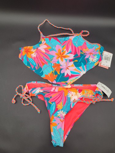 Hobie Girls' Tankini Top and Side Tie Hipster Bottom Swimsuit Set Size 16 NEW - Picture 3 of 7