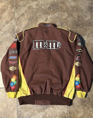 Vintage Chase Authentic M&M's NASCAR Jacket Brown Drivers Line - L
