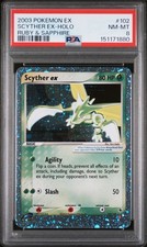 Scyther EX Holo Rare Ruby & Sapphire 2003 Pokemon Card #102 PSA 8 on eBay