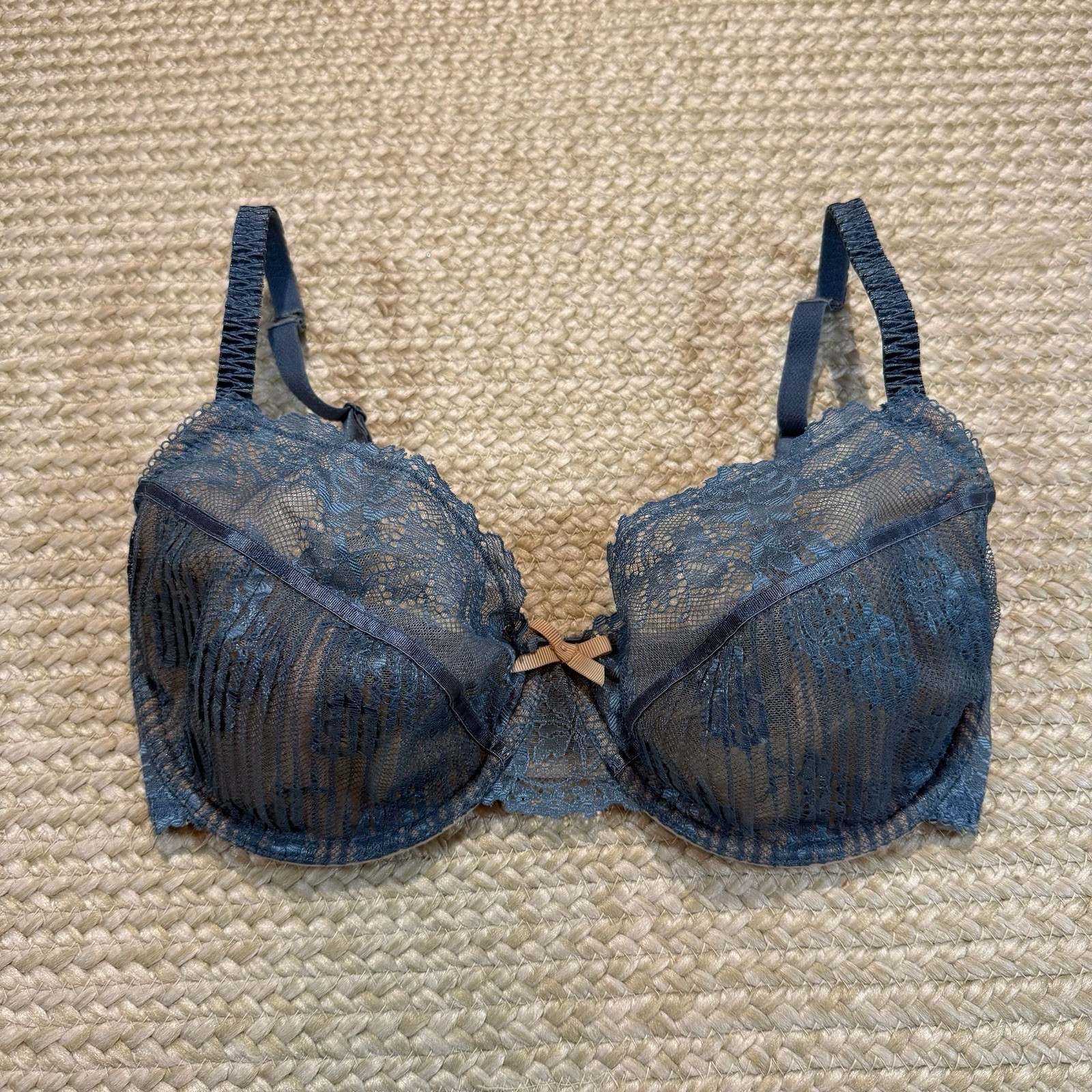 Elle MacPherson Intimates Blue/grey Underwire Lac… - image 2