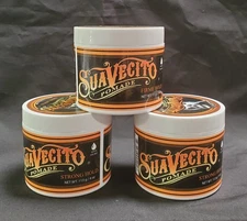 Suavecito Strong Hold Firme Medium Shine Pomade 4oz (3 Pack) "Made in the USA"