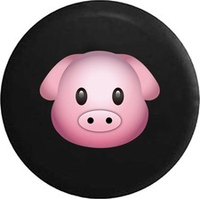Funny Spare Tire Cover Series Cute Pink Pig Text Emoji Fits Jeep Camper Rv