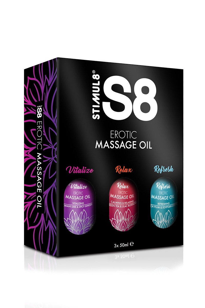 Coffret huiles de massage S8 idéal pour votre routine spa à la maison