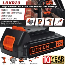 3.8AH 20V LBXR2020 Battery FOR Black and Decker 20V MAX Lithium LBXR20 LBX20 US