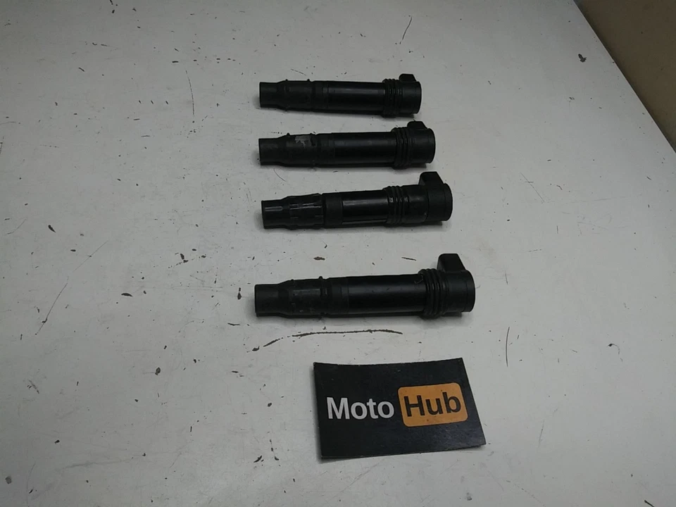 2004 04 03-04 KAWASAKI NINJA ZX6R ZX636 IGNITION COILS STICKS SPARK PLUG CAPS! - Image 3 of 4