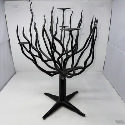 Brutalist MCM Iron Tree Candelabra Art Sculpture VTG Metal Branch Decor Large