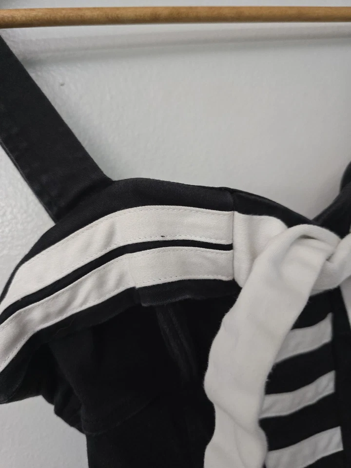 Vestido Vintage Betsey Johnson Marinheiro Preto Branco Tamanho 2 - Imagem 4 de 4