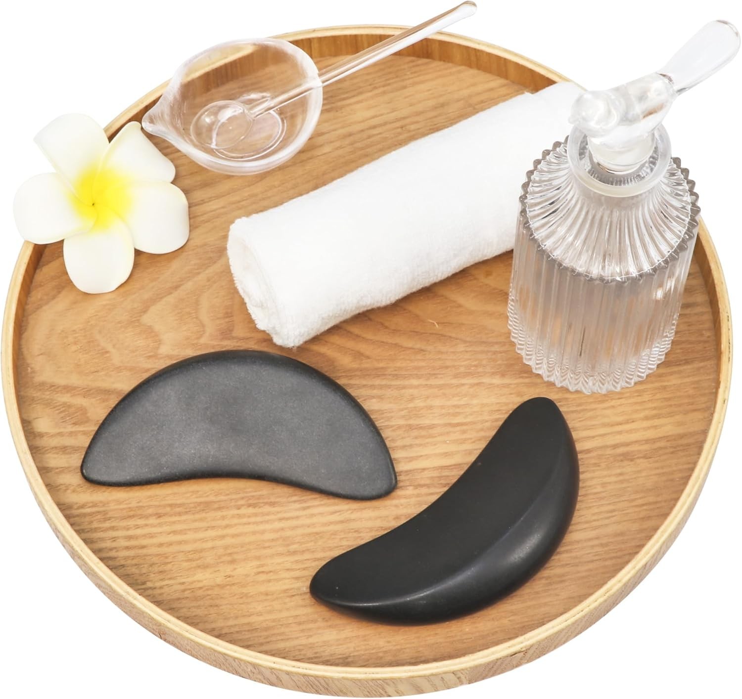 Master Massage 2-Piece Large Waning Moon Crescent Stone Set - Arc... 
