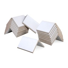 White Reinforced VBoard Cardboard Edge Protectors 2x2x3 Inch 0.160 In 100 PCS