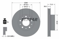 2X Bremsscheibe Pro Textar 92286103 FüR CitroËN Fiat Peugeot Ducato Opel Movano