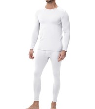 Men's Cotton Long Johns Thermal Underwear Set Base Layer Lightweight Long Sle...