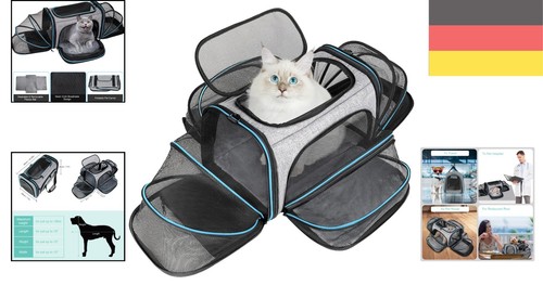 Faltbare Katzentransporttasche für Hunde und Katzen - 1,7 kg Leichtgewicht - Picture 2 of 10