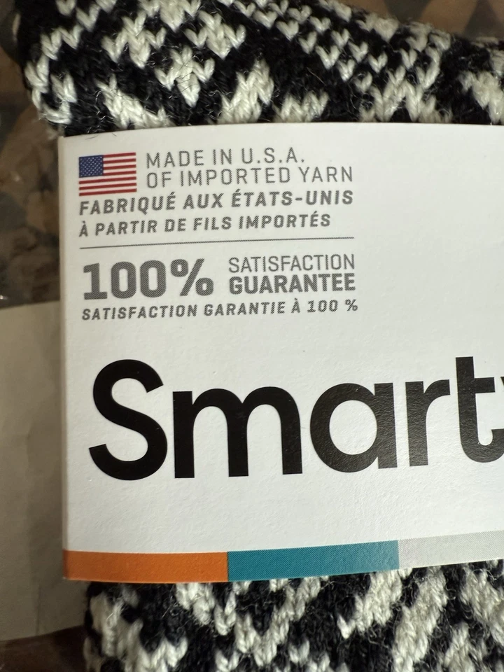 NUEVO Smartwool Unisex Talla Mediana Tradicional Copo de Nieve Lana Calcetines Negros Foto 3 de 4