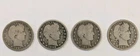 1897,1898,1899,1900-4 BARBER QUARTER LOT BEAUTIFUL CIVIL WAR ERA COINS #T71