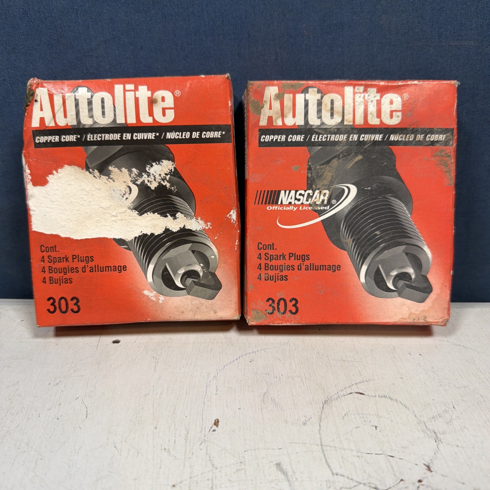 AUTOLITE 303 Fram - 4 Copper Resistor Spark Plug - 2 Packs Of 4