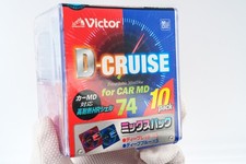 Victor D-Cruise 74 Min Blank MiniDisc 10 MD Pack in Acrylic Case /Factory Sealed