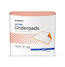 100 McKesson Ultra Heavy Absorbency Adult Bed Pad Disposable Underpads 30x36"