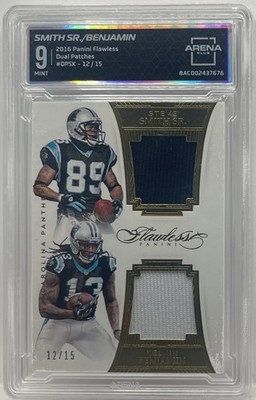 2016 Flawless Steve Smith Sr. Kelvin Benjamin Dual Patches Sapphire #/10