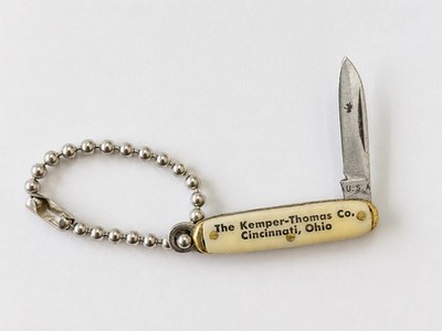 VTG Kemper-Thomas Co. Cincy Ohio Sample No. 1200 Advertising Pocket Knife 1.5 
