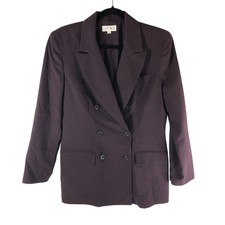 Brooks Brothers Womens Vintage Blazer Double Breasted Wool Purple 8
