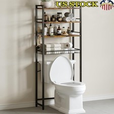 Bathroom Storage Rack Adjustable Hooks Multi-Tier Shelf Heavy Duty Organizer New