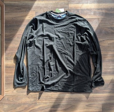 NWT Ibex 100% Merino Wool Long Sleeve Sweater Black XXL