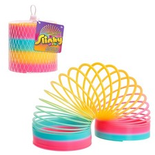 the Original Walking Spring Toy, 5-inch Diameter Plastic Rainbow Giant Slinky,