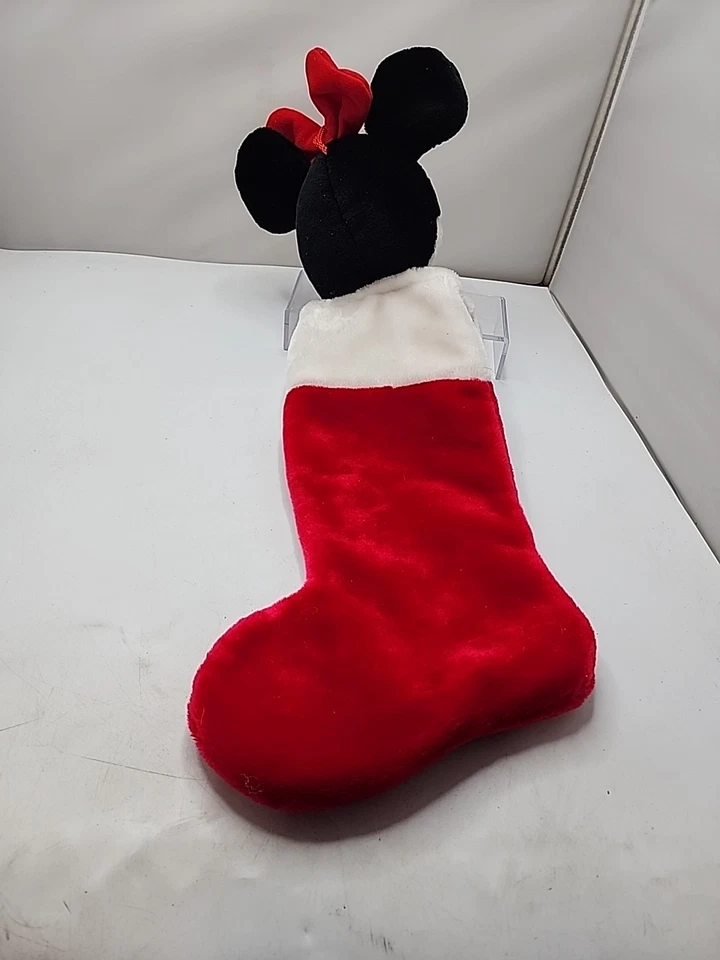 "Medias de felpa 3D vintage de Disney Minnie Mouse vacaciones de Navidad 20""" Foto 4 de 4