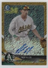 2018 Bowman Chrome HTA Gold Shimmer Refractor 31/50 Nick Allen Auto 13iq