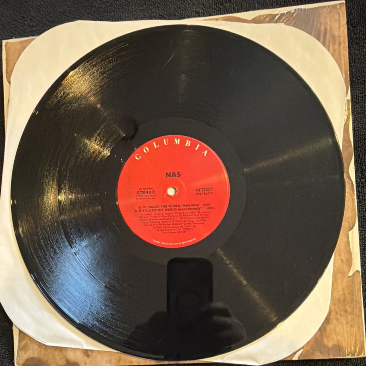 Nas If I Ruled the World Vinyl Single Columbia Rap Hip-Hop 12