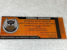 BRUCE SPRINGSTEEN UNUSED HARLEY DAVIDSON 105th Anniversary CONCERT TICKET USA