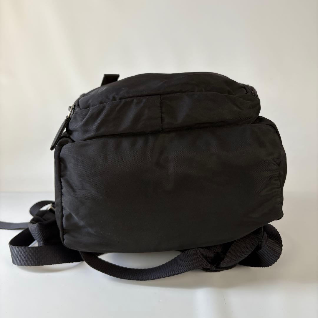 PRADA Tessuto Triangle Logo Black Backpack Daypack - image 6