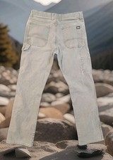 Dickies Faded /Distressed Carpenter Pants Taupe Y2K Style 36x33.5 2