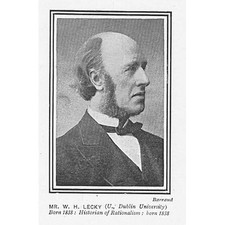 Mr Willian Edward Hartpole Lecky MP for Dublin University - Antique Print 1900