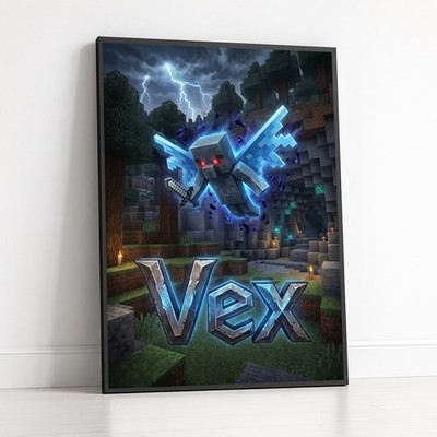 Poster Minecraft - Vex Attacking Vex 18x24 Ultra-HD Art Print