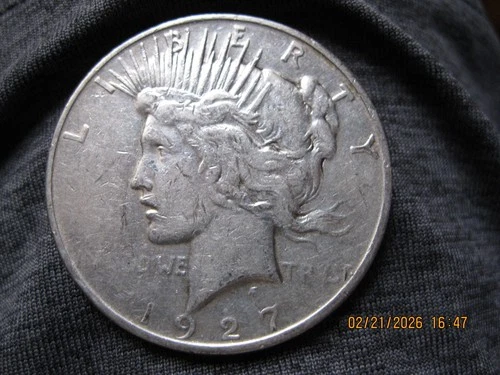 1927-D Peace Silver Dollar - Probably Fine